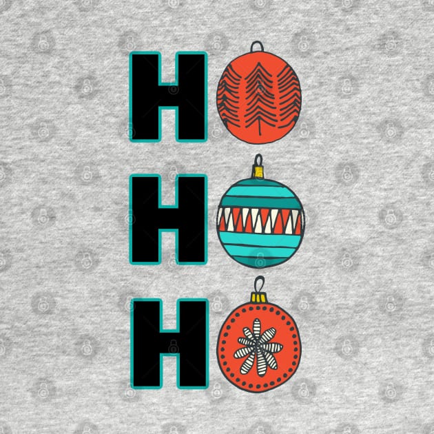 Ho Ho Ho Merry Christmas Ornaments by yaywow